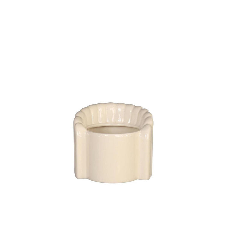 Ideen 4 Jahreszeiten Blumentopf Pouff Stuhl Creme ø8,4x9x9,5cm