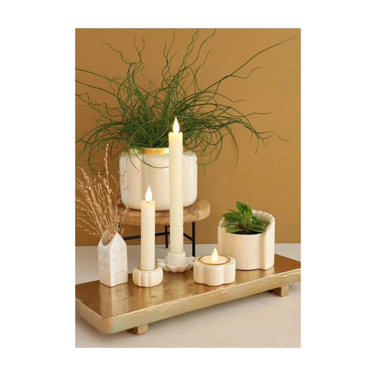 Ideen 4 Jahreszeiten Blumentopf Pouff Stuhl Creme ø8,4x9x9,5cm