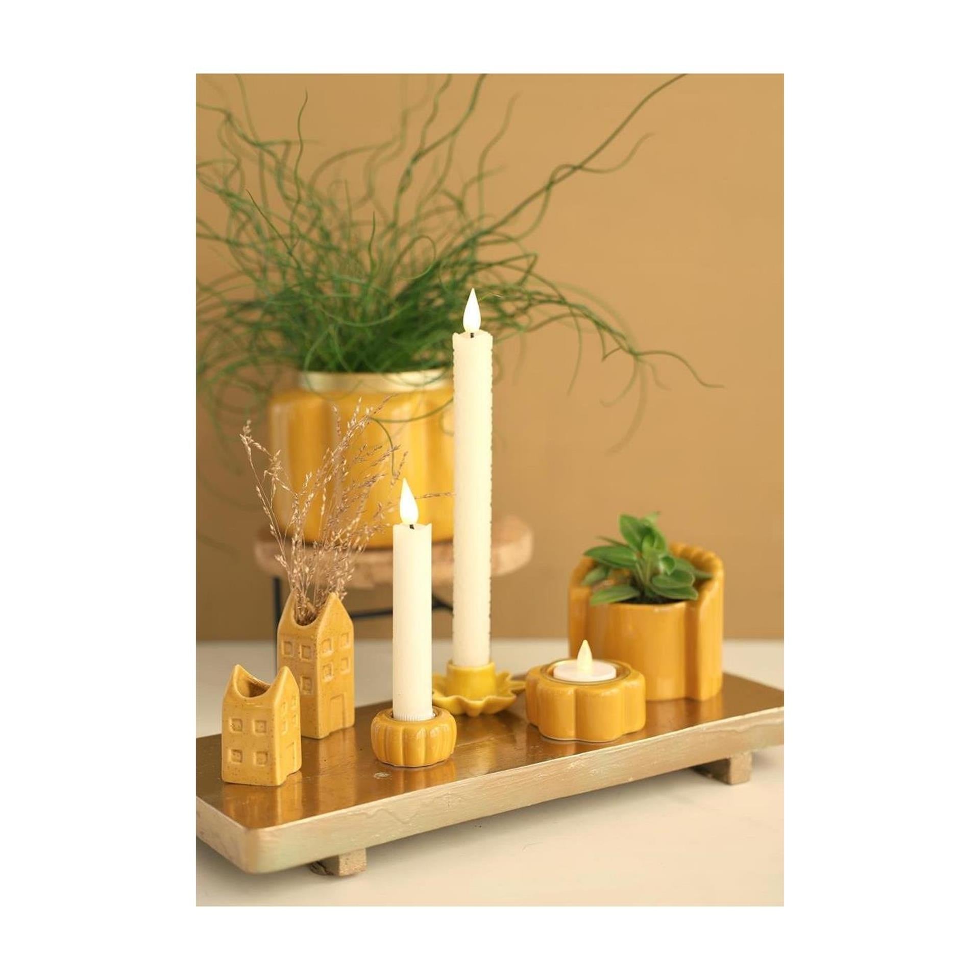 Ideen 4 Jahreszeiten Blumentopf Sitzhocker Senf ø8,4xh9cm