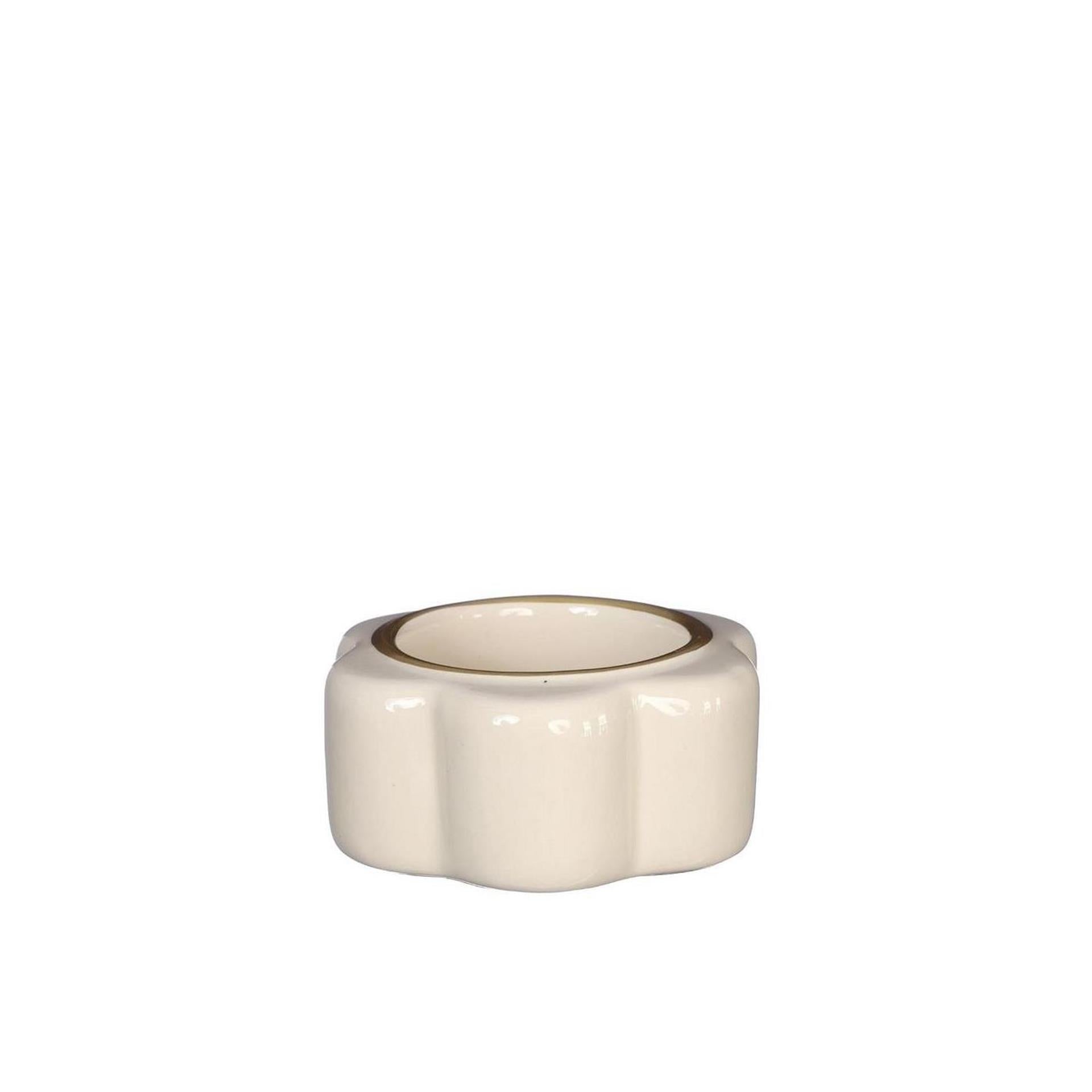Ideas 4 Seasons Teelichthalter Pouffe Creme ø7xh3,4cm