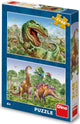 Puzzleschlacht der Dinos 2 x 48 Stücke