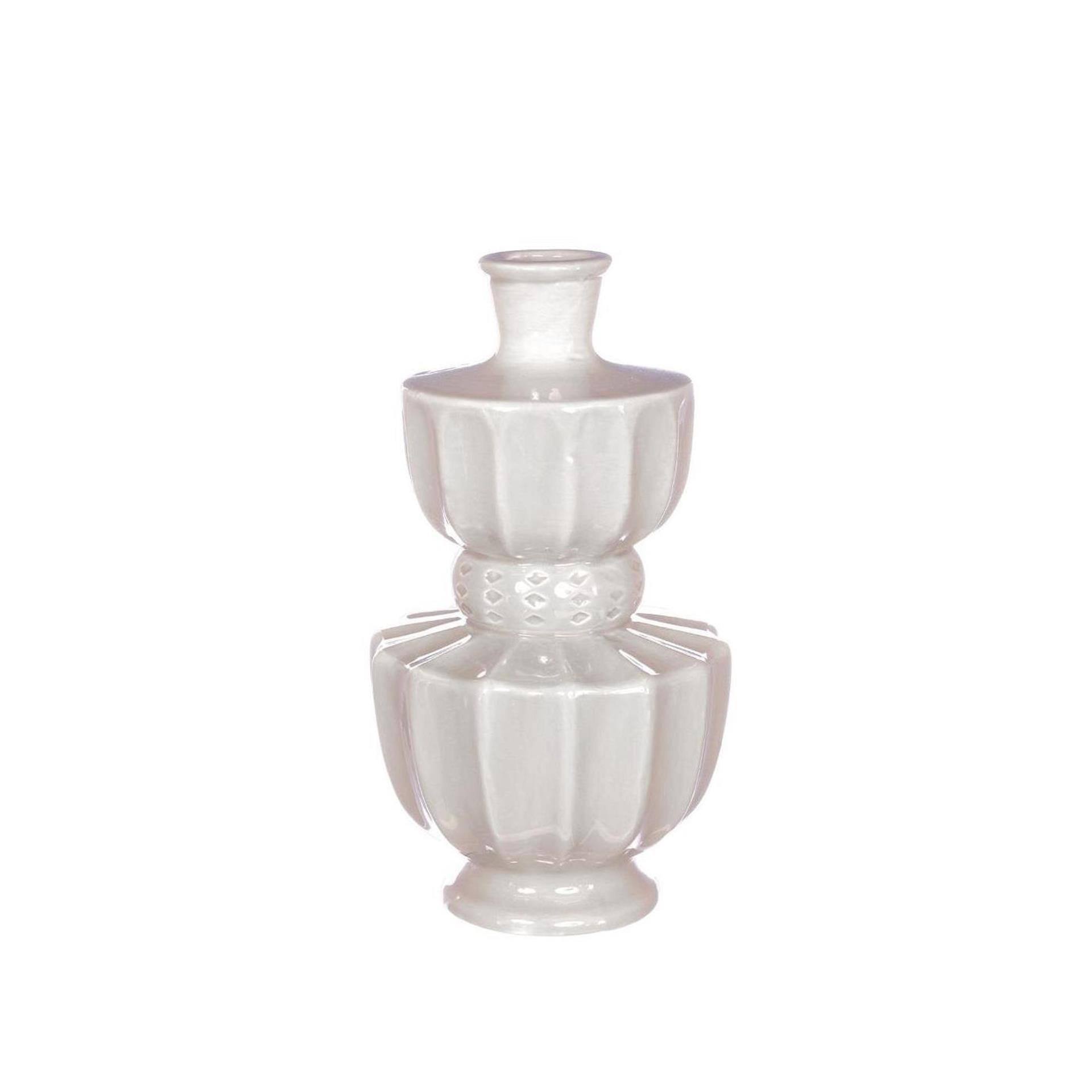 Ideen 4 Jahreszeiten Vase Bellagio Creme ø11xh20cm