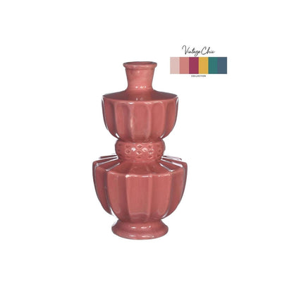 Ideen 4 Jahreszeiten Vase Bellagio Terra Pink ø11xh20cm