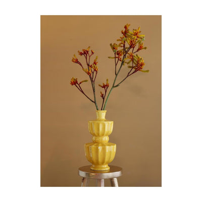 Ideen 4 Jahreszeiten Vase Bellagio Senf ø11xh20cm
