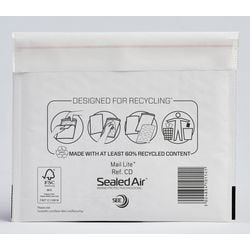 Luftpolsterumschlag versiegelte Luftpost Lite Lite CD 79 g/m² weiß 10 Stück