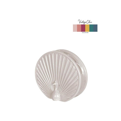 Ideen 4 Jahreszeiten Vase Pfau Creme ø6,5 l15xh13,6cm