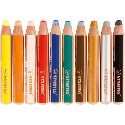 Stabilo Woody 3in1 farbige Stifte - 10 Farben