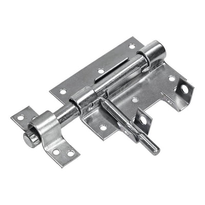 Mack 1069129 - Vorhängeschlossfalle blau verzinkt 100 mm | 5 Stück