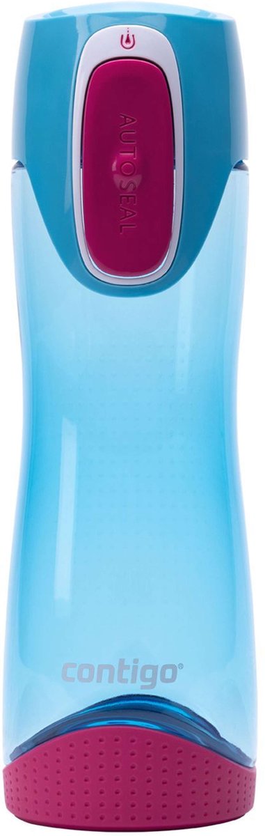 Contigo Swish Autoseal Trinkflasche Kinder, Wasserflasche frei von Schadstoffen BPA, 100 % auslaufsicher, spülmaschinenfest, ideal für Kita, Kindergarten, Schule und Sport, 500 ml | himmelblau