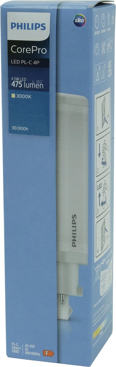 Philips corepro LED plc 4,5 W 830 4-polig 3000 K 475 lm | 10 Stk