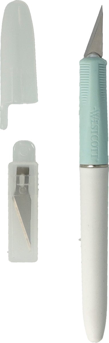 Westcott Hobbymesser – mit Schutzkappe und 4 Ersatzklingen im Schutzetui – ac-17863