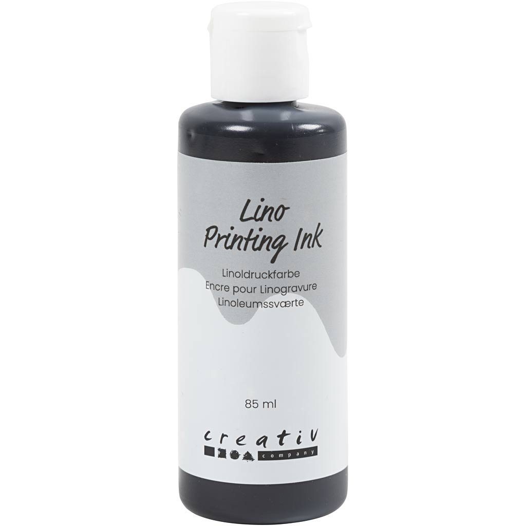 Creativ Company Linoleumfarbe, Schwarz, 85 ml 1 Flasche