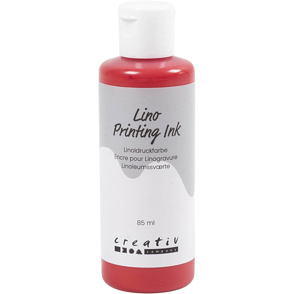 Creativ Company Linoleumfarbe, rot, 85 ml 1 Flasche