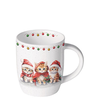 Ambiente Becher 0,2l lustige Kätzchen