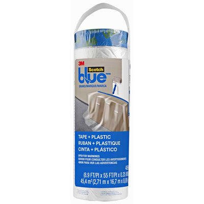 3m 1063189 - Scotchblue Nachfüllfolie vorgeklebt 270 cm x 17 m | 3 Stück