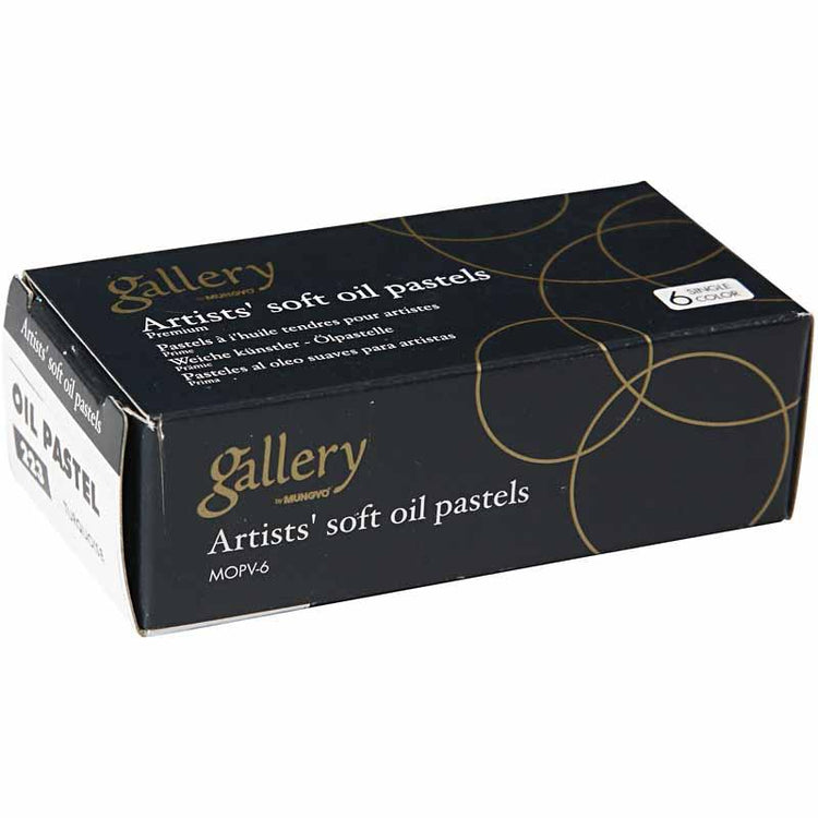 Mungyo Gallery Ölpastell Premium, L: 7 cm, Stärke 11 mm, Türkisblau (223), 6 Stück 1 Box