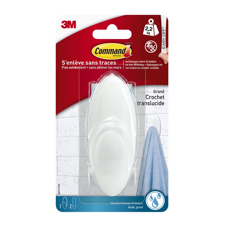 3 m 1060949 – Handtuchhaken mit Wasserabweisend. Streifen gr 1hk + 2s pk | 12 Stück