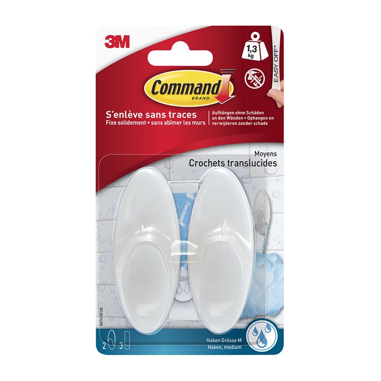 3m 1060677 - Command Wasserdichter Haken Waterb.str. m 2hk + 3s pk | 12 Stück