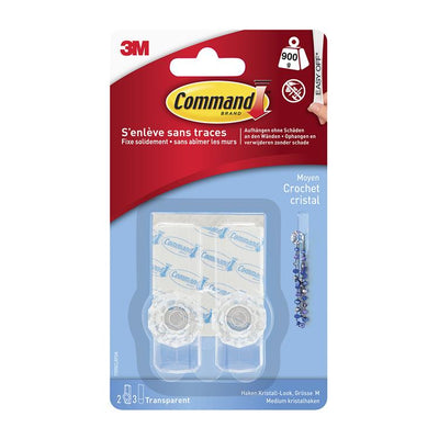 3m 1060676 – Command Clear Crystal Haken, mittel, 2hk + 3s pk | 8 Stück