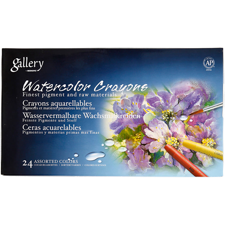 Mungyo Aquarellstifte, L: 9,3 cm, verschiedene Farben, 24 Stück, 1 Box