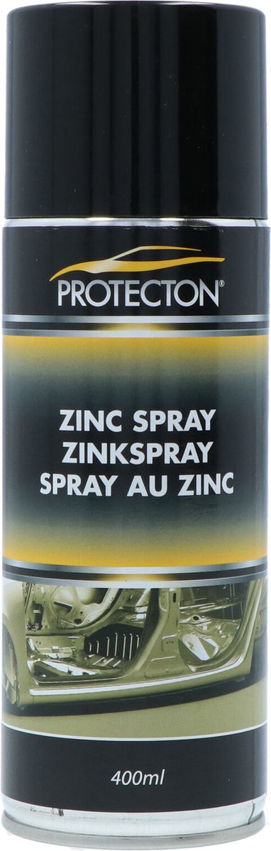 Protecton Zinkspray – ausgezeichneter kathodischer Korrosionsschutz – gute Punktschweißbarkeit – hitzebeständig bis 350 °C – Aushärtezeit ca. 24 Stunden – 400 ml
