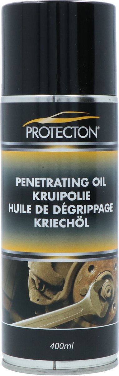 Protecton Kriechöl – löst festsitzende Verbindungselemente und festsitzende Teile – gute Kriechwirkung – enthält Graphit und Mos2 – wasserbeständig – schützt vor Korrosion – 400 ml