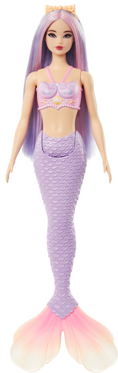Mattel Mermaid Pop mit lila Haaren und einem lila Schwanz