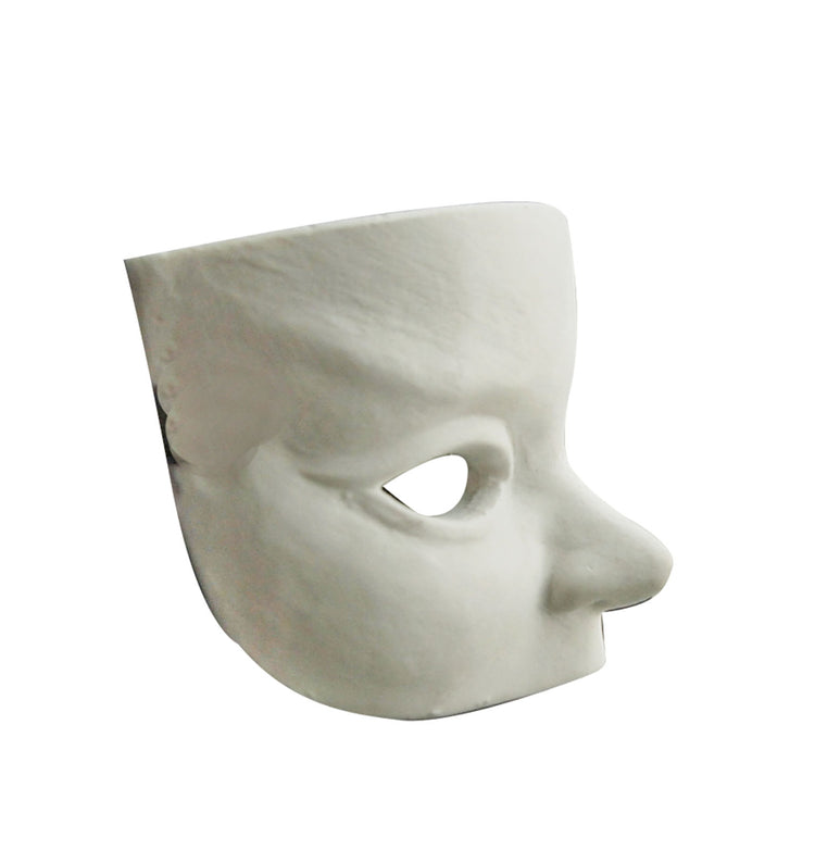 Powertex • Venezianische Maske aus Gips, klar, 7 x 4,5 x 3 cm