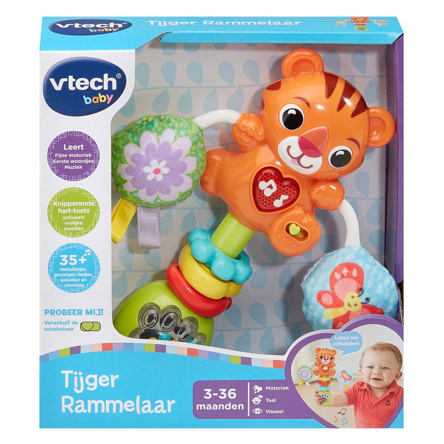 Vtech Tiger Rassel mit 35 + Melodien