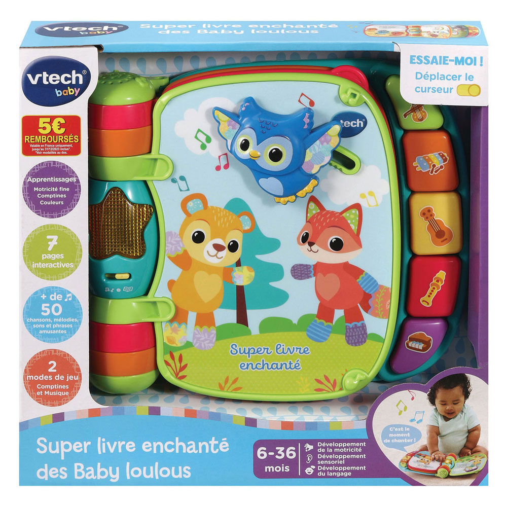 Vtech interaktives Kinderbuch Baby Super Enchanted Book of Baby Kitties blau mehrfarbig