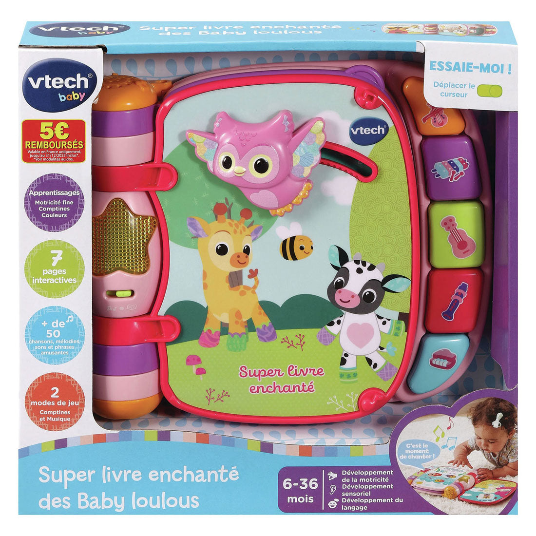 Vtech Tierfreunde-Liederbuch rosa
