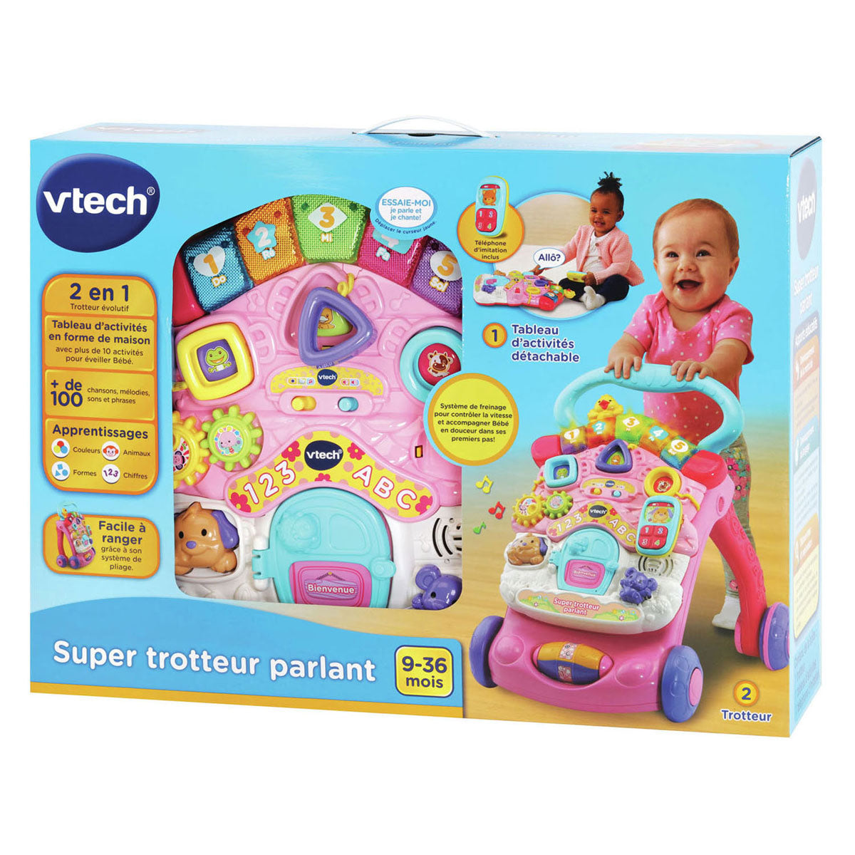 Vtech 2-in-1-Aktivitätswanderer rosa