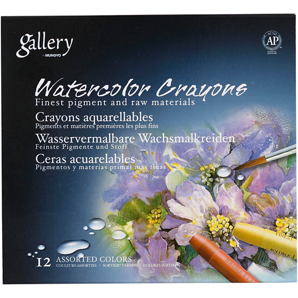Mungyo Aquarellkreide, L: 9,3 cm, Stärke 8 mm, frisches Rosa (316), 12 Stück 1 Box