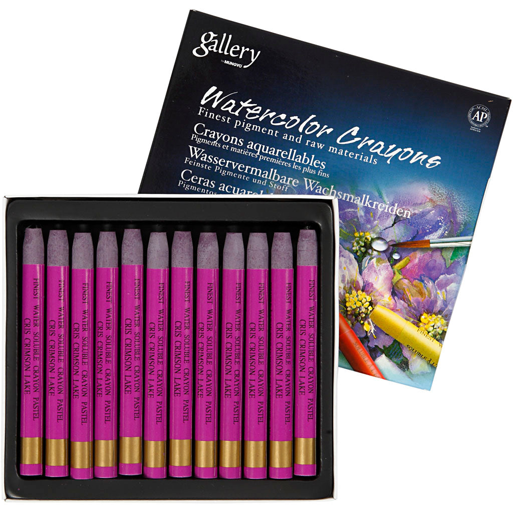 Mungyo Aquarellkreide, L: 9,3 cm, Stärke 8 mm, Dunkelrosa (314), 12 Stück 1 Box
