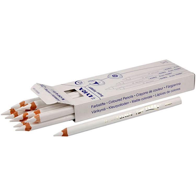 Lyra Super Ferby 1 farbige Stifte, L: 18 cm, Füllung 6,25 mm, weiß, 12 Stück 1 Box