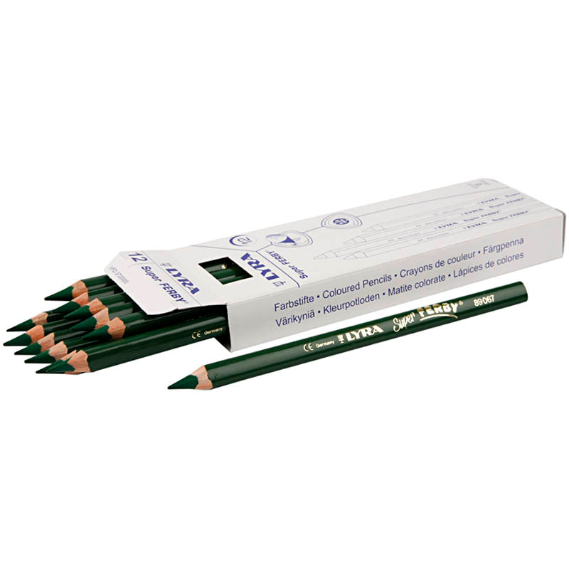 Lyra Super Ferby 1 farbige Stifte, L: 18 cm, Füllung 6,25 mm, grün, 12 Stück 1 Box