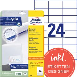 Multifunktionsetiketten Avery Quickpeel 600 Stück weiß