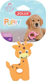 Zolux puppyspeeltgoed latex giraffe oranje - afbeelding 2