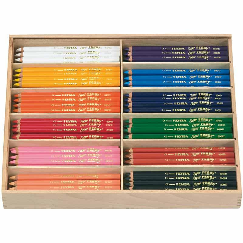 Lyra Super Ferby 1 farbige Stifte, L: 18 cm, Füllung 6,25 mm, verschiedene Farben, 12x12 Stück 1 Box
