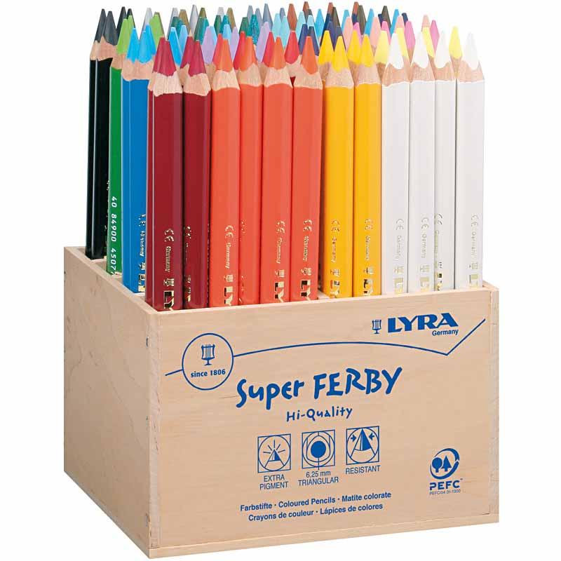 Lyra Super Ferby 1 farbige Stifte, L: 18 cm, Füllung 6,25 mm, verschiedene Farben, 96 Stück 1 Box