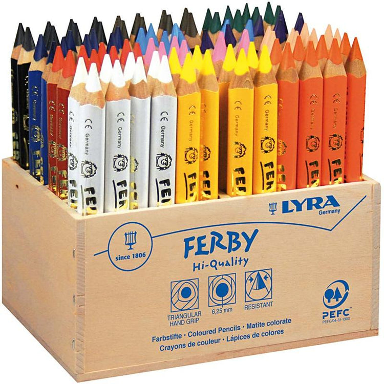Lyra Super Ferby 1 farbige Stifte, L: 12 cm, Füllung 6,25 mm, verschiedene Farben, 96 Stück 1 Box