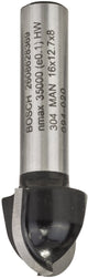 Bosch - Halbrund-Profilfräser 8 mm, r1 8 mm, d 16 mm, l 12,7 mm, g 45 mm