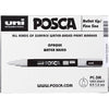 UNI-POSCA POSCA-Marker, AFM PC-3M, Leitungsdicke 0,9-1,3 mm, Fein, Schwarz, Gold, Silber, 12 Div 1 Box