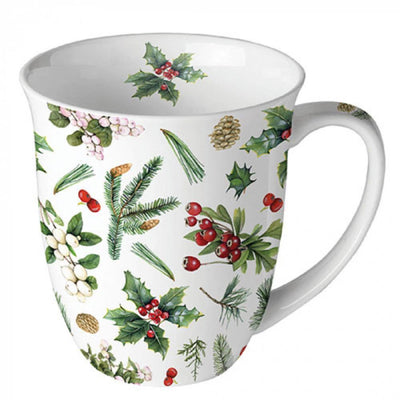 Ambiente Becher 400ml Wintergrün weiß