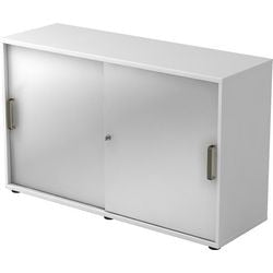Bach Schiebetürschrank Hammerer 2FH Silber, Weiß