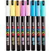 UNI-POSCA POSCA-Marker, AFM PC-1MR, Leitungsdicke 0,7 mm, Extra-Fine, verschiedene Farben, 8 Div 1 Box