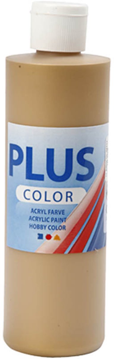 Plus Color Acrylfarbe, Gold, 250 ml 1 Flasche