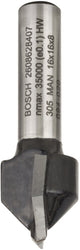 Bosch - V-Nutfräser 8 mm, d1 16 mm, l 16 mm, g 45 mm, 90°