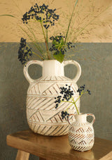 Ideen 4 Jahreszeiten Vase Bali Keramik 25x23x30 cm creme - afbeelding 2