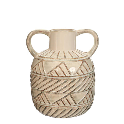 Ideen 4 Jahreszeiten Vase Bali Keramik 25x23x30 cm creme
